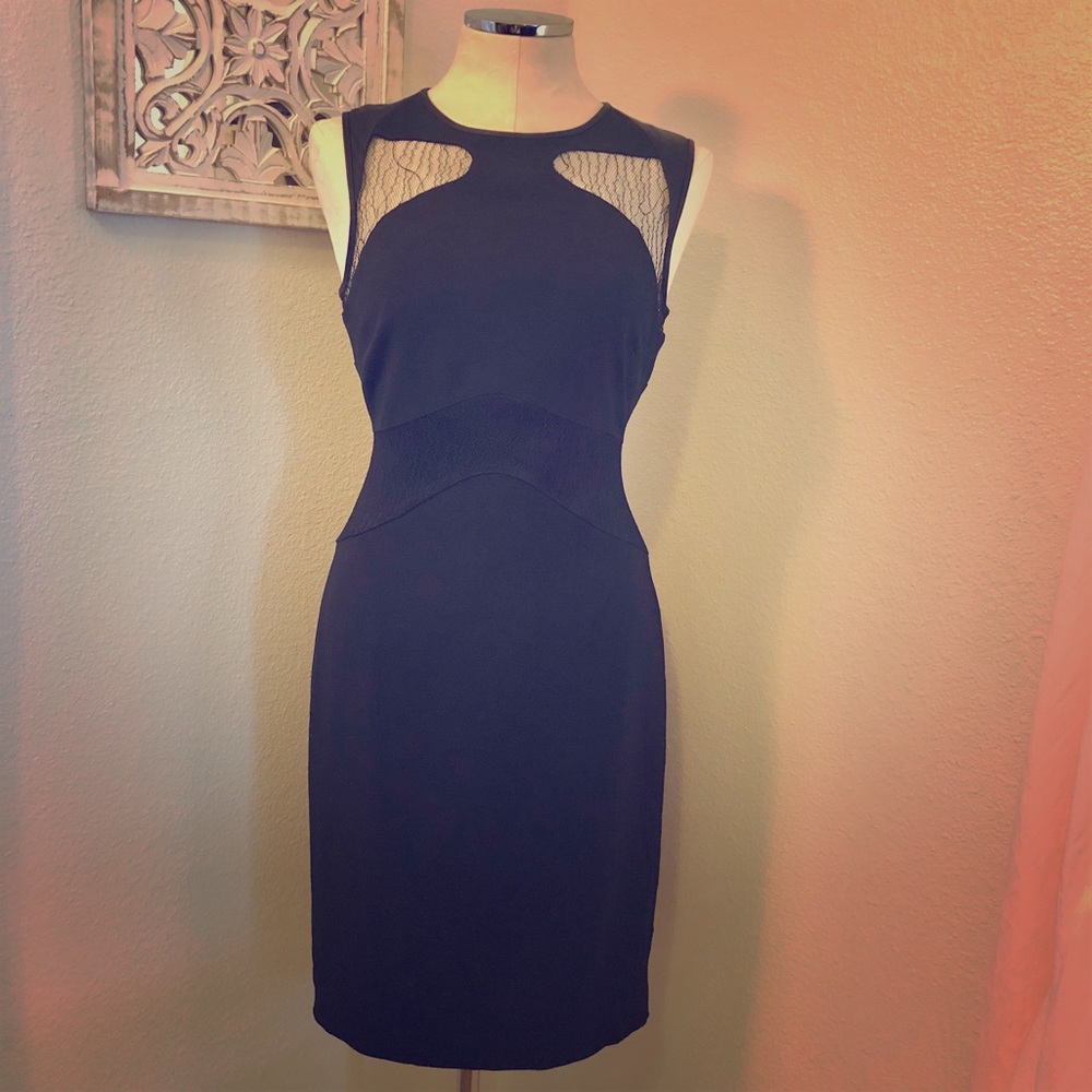 Reiss Evangeline Lace Panel Dress